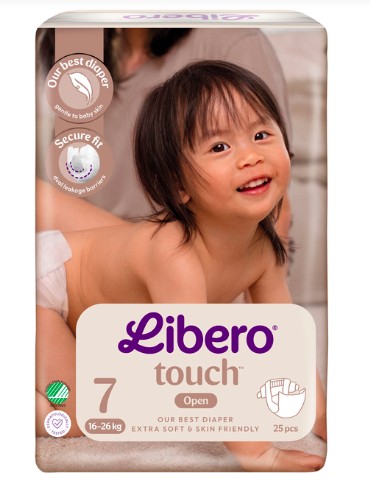 Libero Touch дитячі підгузники 7 (16-26кг) 25шт